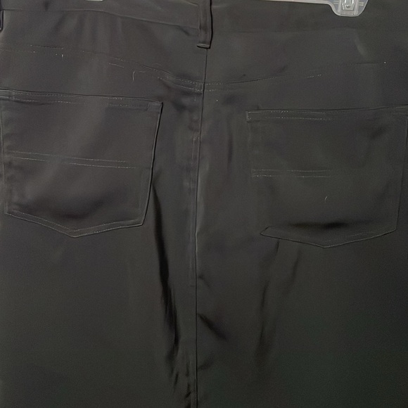 POLO JEANS Black‎ Zip Up Skirt w Slit & Back Pockets Size 14 EUC Preppy Academia - Picture 5 of 11